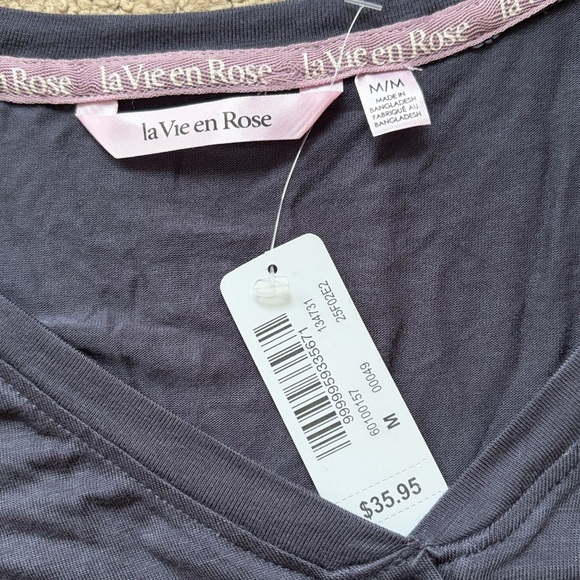 La Vie En Rose Cropped Lounge Long-Sleeve, M - Picture 2 of 5